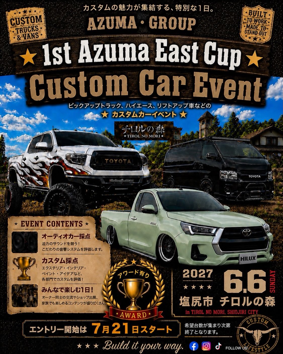 1st Azuma East Cup Custom Car Evant